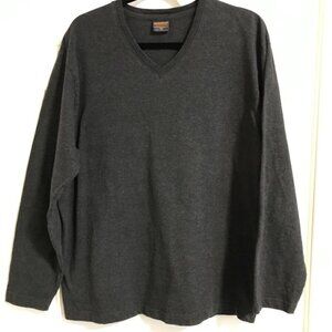 Woolrich Long Sleeve V Neck charcoal Grey Cotton shirt - Size Small